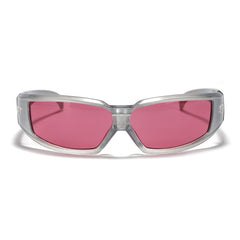 New Oval Frame Sunglasses for Fashion Y2K Retro Punk Pink Glasses