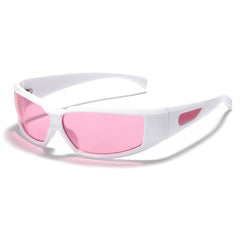 New Oval Frame Sunglasses for Fashion Y2K Retro Punk Pink Glasses