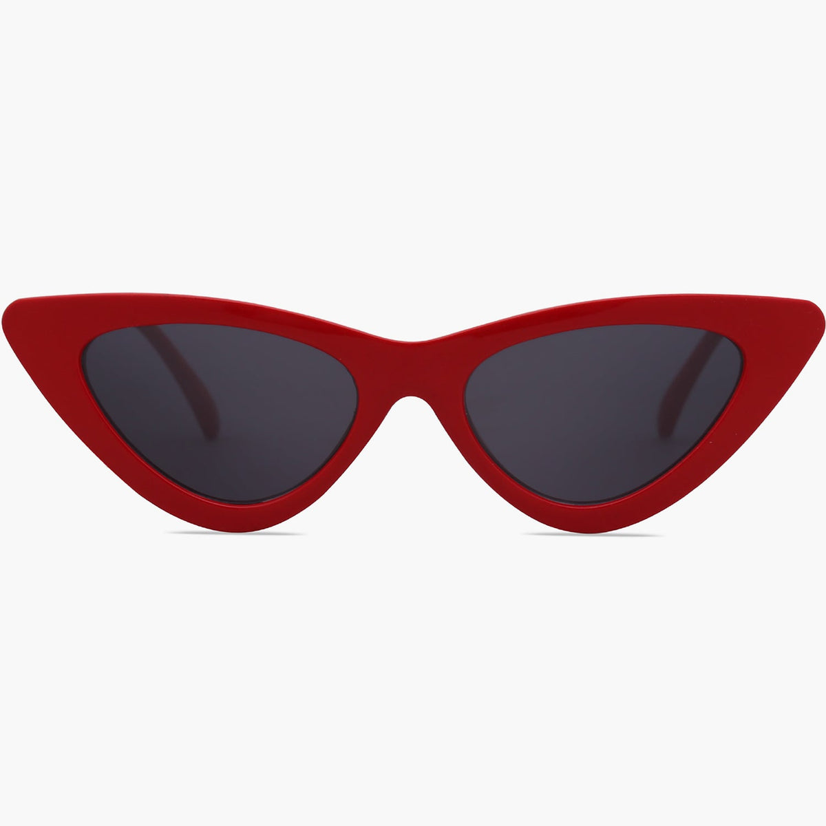 Red Frame Grey Lens Cat Eye Female Sunglasses