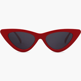 Red Frame Grey Lens Cat Eye Female Sunglasses