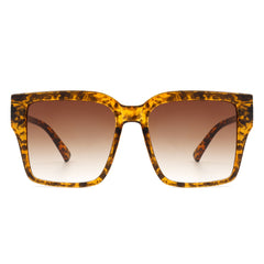 Women Chic Flat Top Tinted Fashion Square Sunglasses