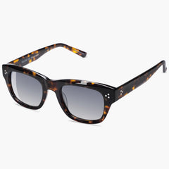 Tortoise Frame Gradient Gray Lens Three Points Sunglasses