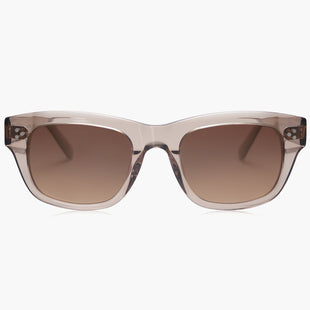 Tortoise Frame Gradient Gray Lens Three Points Sunglasses