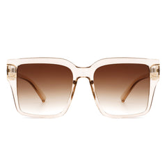 Women Chic Flat Top Tinted Fashion Square Sunglasses