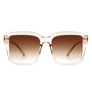 Women Chic Flat Top Tinted Fashion Square Sunglasses