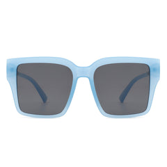 Women Chic Flat Top Tinted Fashion Square Sunglasses