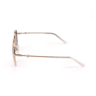 Female Brown Purple Polygon Sunglasses - Abdosy