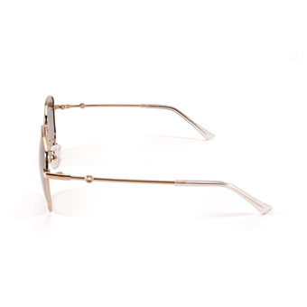 Female Brown Purple Polygon Sunglasses - Abdosy