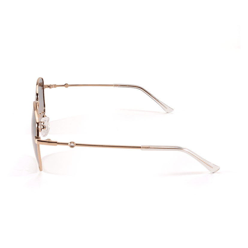 Female Brown Purple Polygon Sunglasses - Abdosy