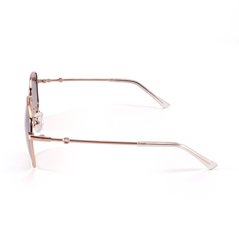 Female Brown Purple Polygon Sunglasses - Abdosy