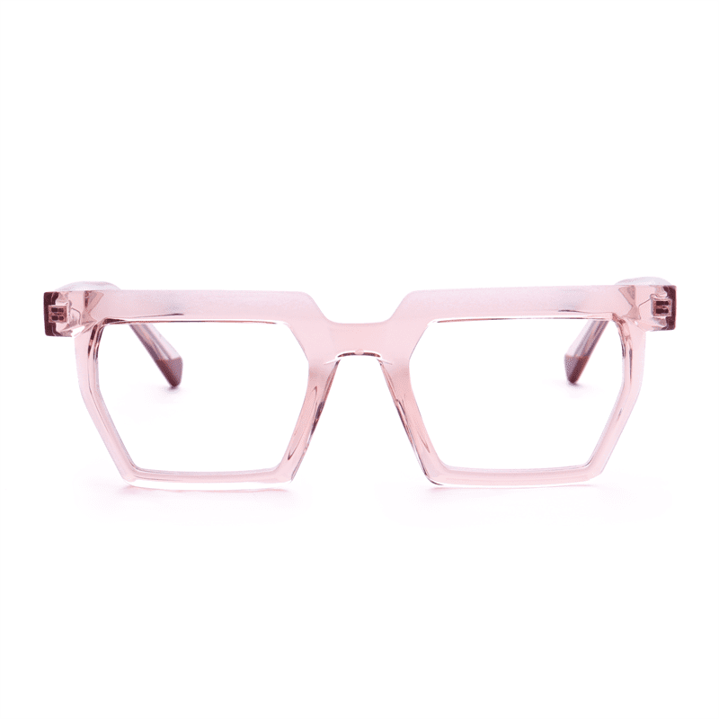 Female Polygonal Frame Acetate Tortoiseshell Eyeglasses - Abdosy