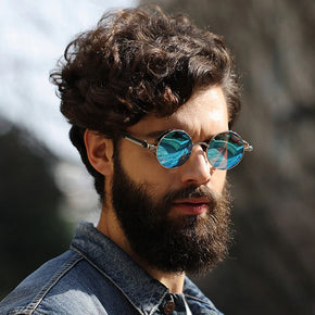 Round Steampunk Polarized Sunglasses