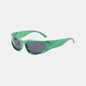 Silver with Black Sports Square Sunglasses - Abdosy