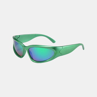 Silver with Black Sports Square Sunglasses - Abdosy