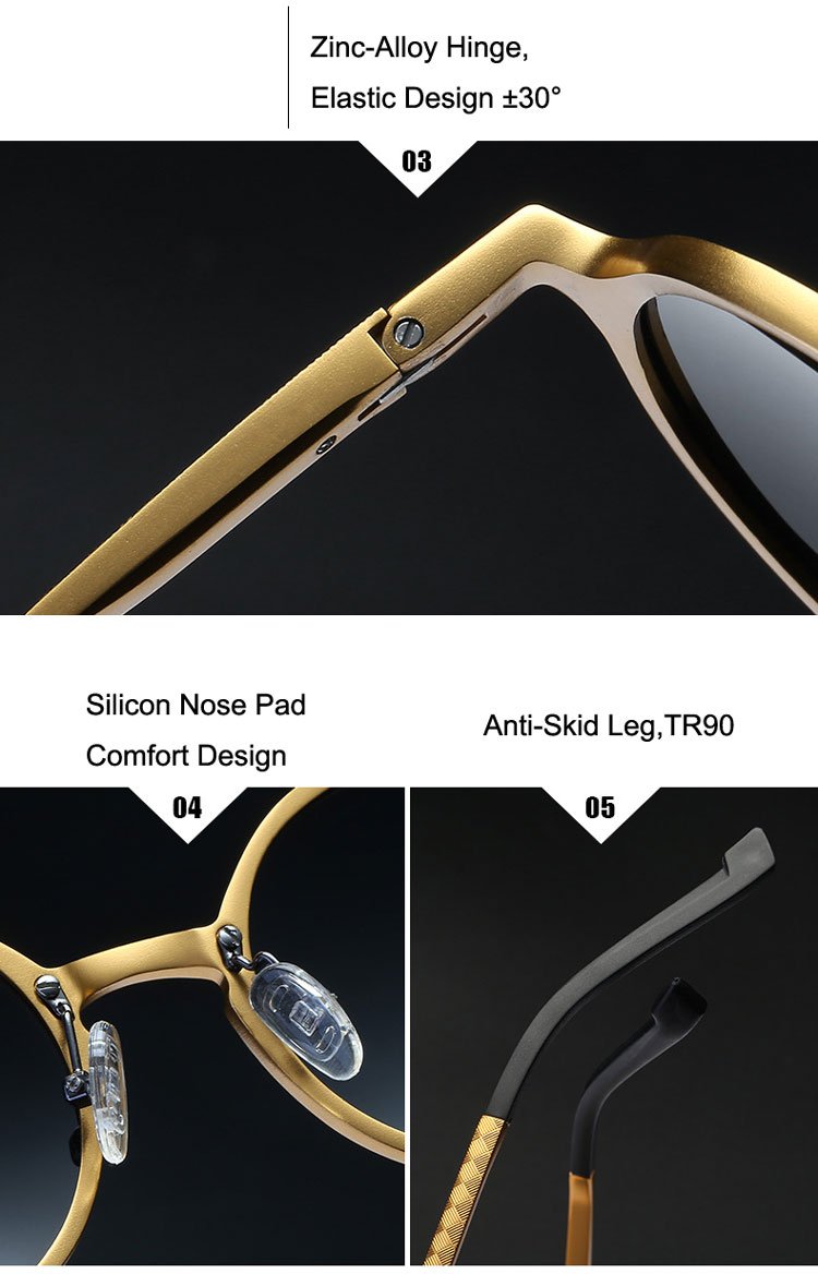Abdosy Round Steampunk Polycarbonate Sunglasses