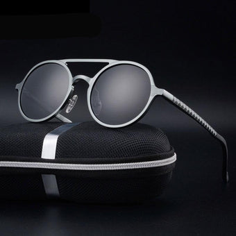 Abdosy Round Steampunk Polycarbonate Sunglasses