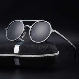 Abdosy Round Steampunk Polycarbonate Sunglasses