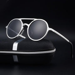 Abdosy Round Steampunk Polycarbonate Sunglasses